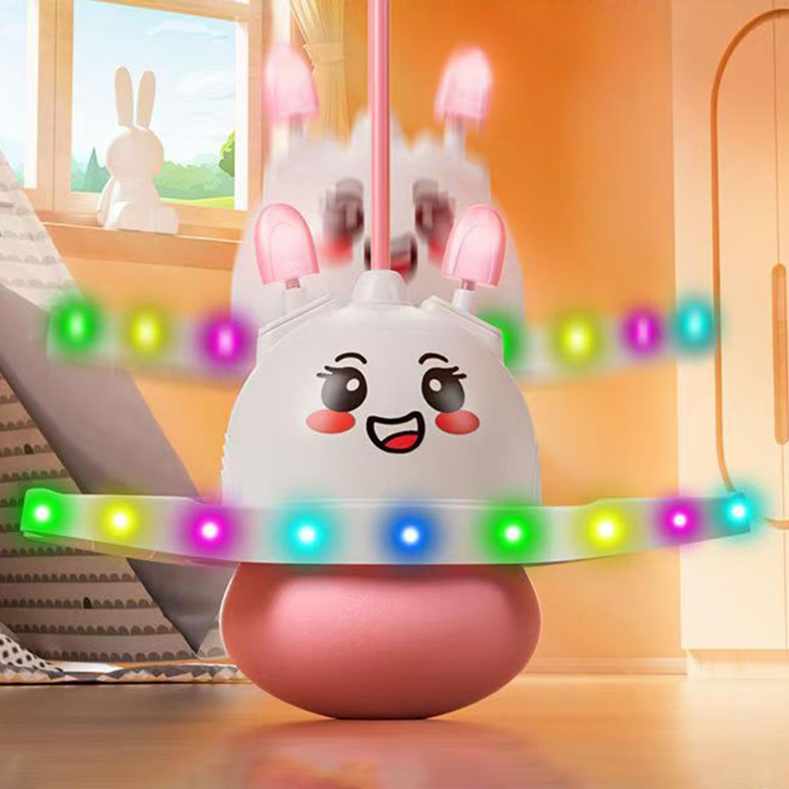 Skacząca piłka dla dzieci Z Uchwytem, Zabawne, Balansujące, Świecące | Piłka do wysokiego skakania dla dzieci, wewnątrz Dla Mężczyzn, Kobiet, Chłopców I Dziewczynek Do Domu, Wnętrza, Ogrod