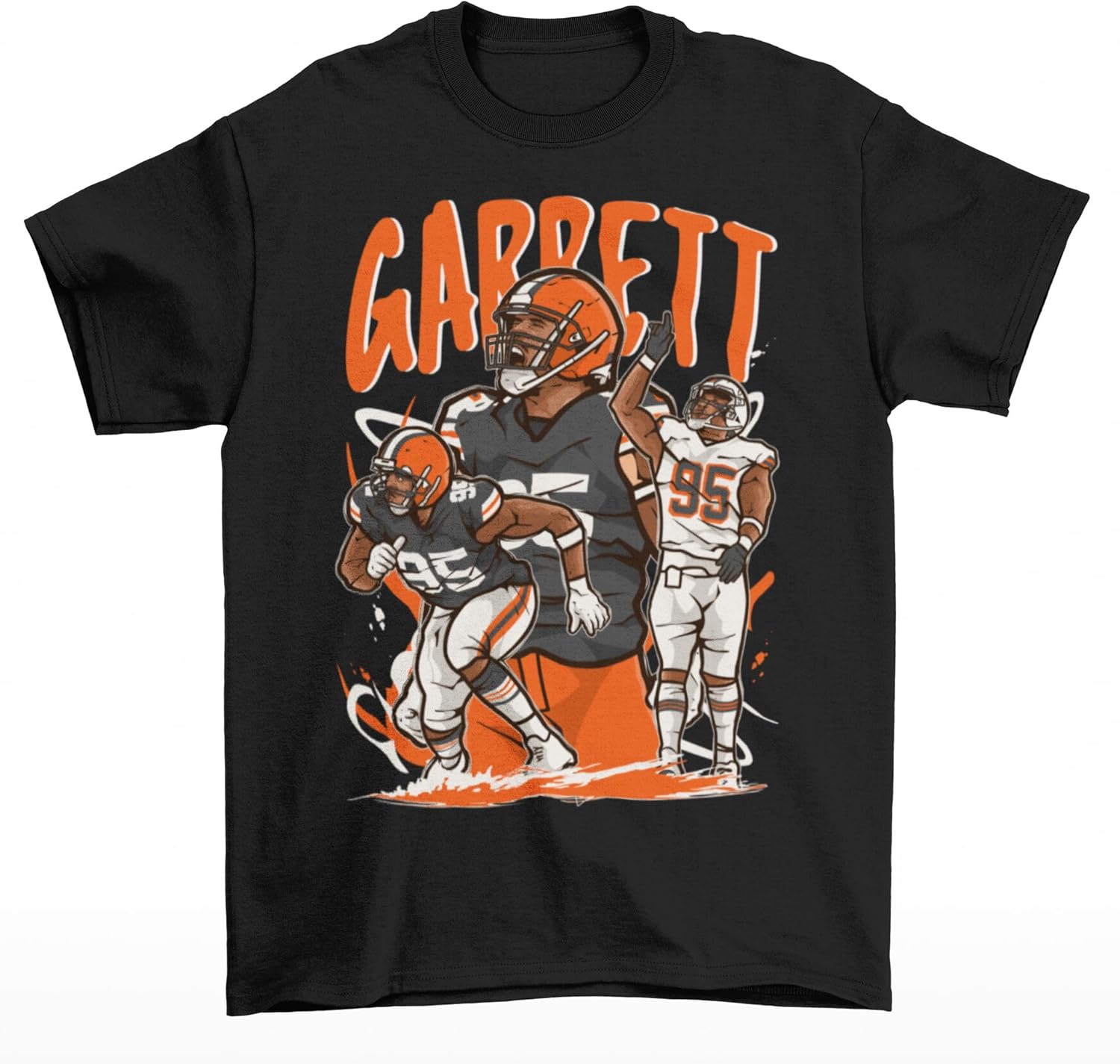 Myles Garrett Cartoon Style Cleveland Football T-Shirt