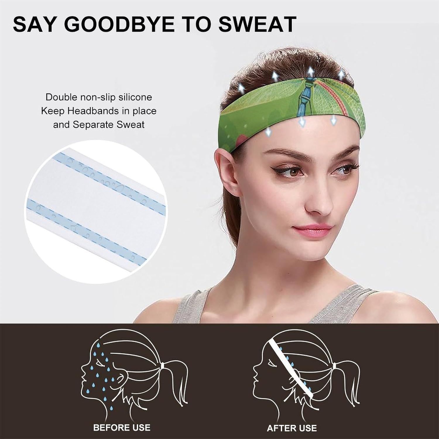 Elastic Wicking Sport Headband | Multifunctional Sports Sweatbands for Men & Women, Lightweight Soft Fabric for Fitness, Workout, Running and Daily Activities