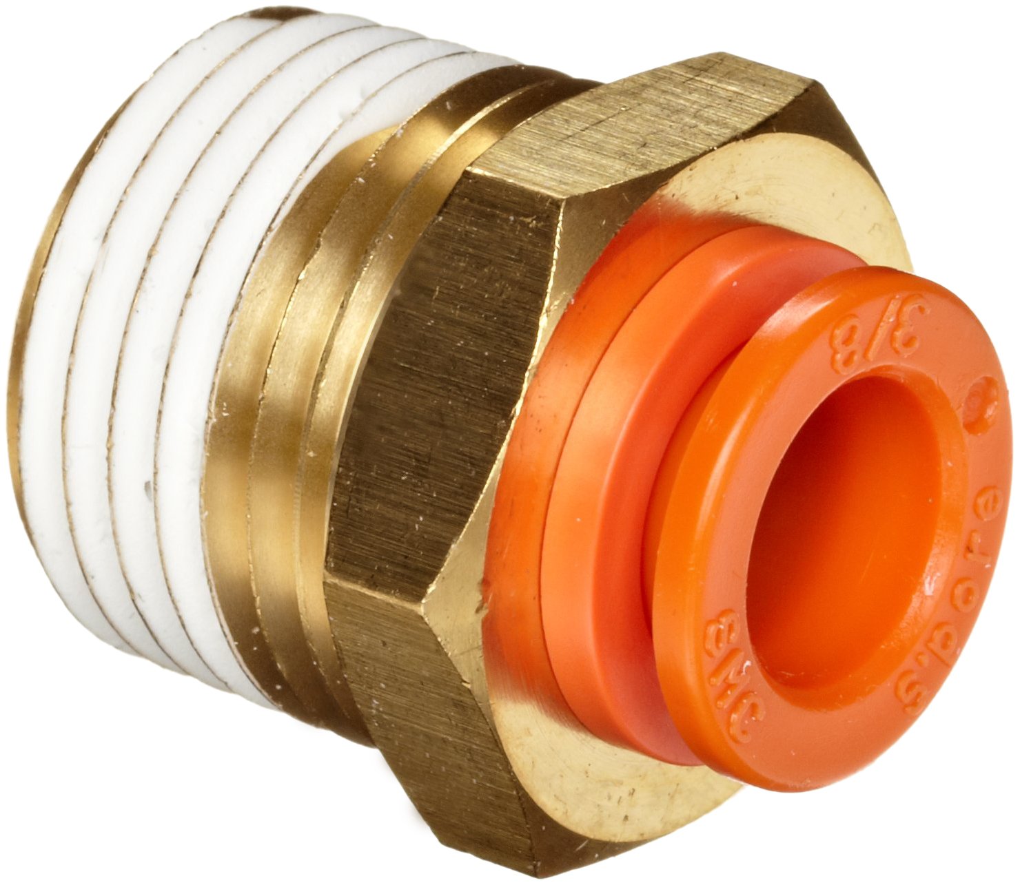 SMC KQ2H1137AS Brass PushtoConnect Tube Fitting with Sealant