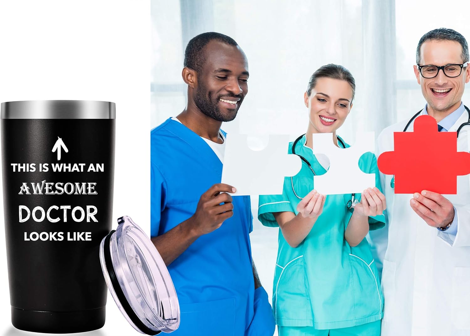 AMZUShome This Is What An Awesome Doctor Looks Like Mug.Doctor,Medical School Graduation Gifts.Appreciation,Birthday,Christmas Gifts for Doctors,MD,Med Tumbler(20oz Black) - Image 6
