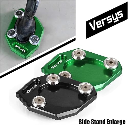 Miniatura 2 de YESKIT CNC aluminio for Kawasaki VERSYS 650 1000 2012-2014 Versys650 2007-2009 08 Motorcycle Kickstand Side Stand Enlarge Extension (Color  Green NO