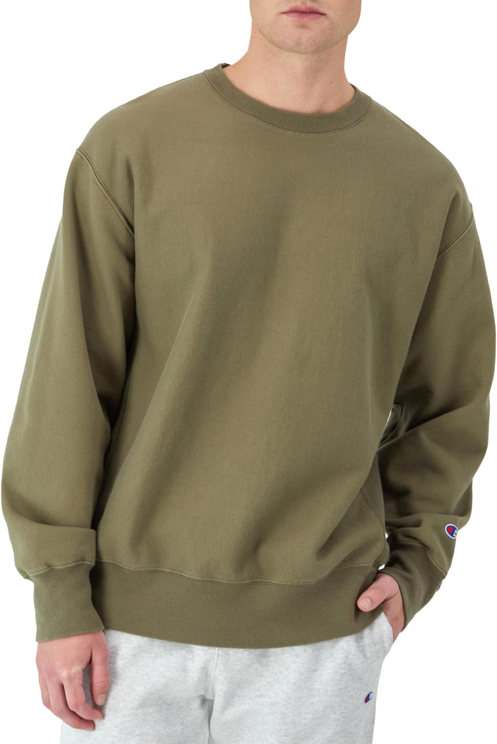 olive green adidas crew neck