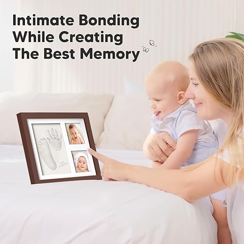 Miniatura 9 de Kit de recuerdo de huellas de bebé  Marco de fotos para recién nacidos  Kit de recuerdos para bebés regalo para baby shower, para niños y niñas