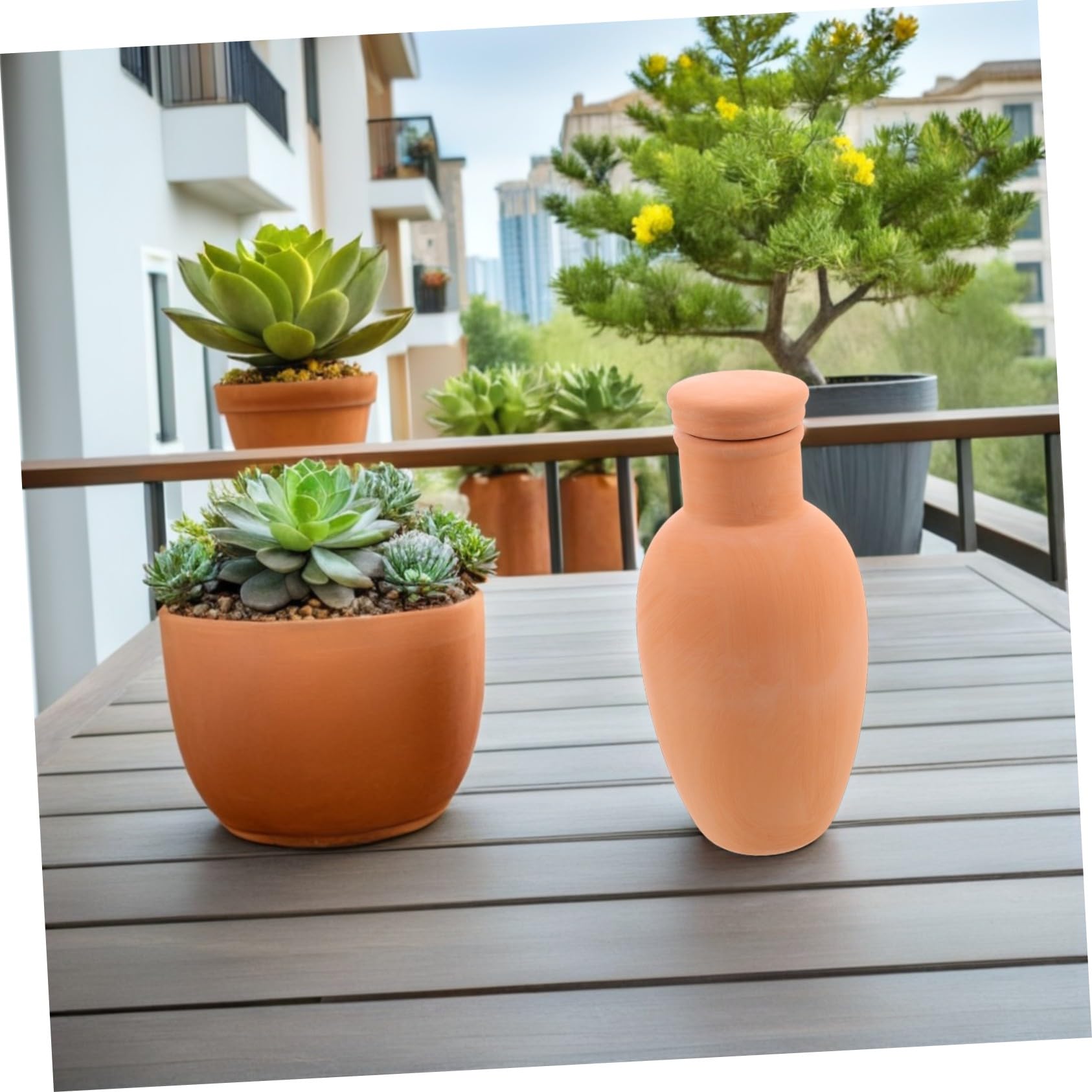 4 Pièces Système Arrosage Automatique Terre Cuite Régulation Intelligente de Eau Arrosage Lent pour Plantes Intérieur et Extérieur pour Pots