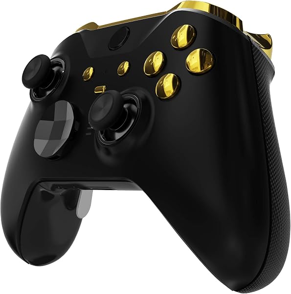 eXtremeRate Knöpfe Tasten Set für Xbox Elite Series 2 Controller, DIY-Ersatz Trigger/Bumpers/ABXY/Profile-/Ansicht-/Menü-Buttons für Xbox Elite Series 2-Core Gamepad Modell 1797-Chrome Gold - 4