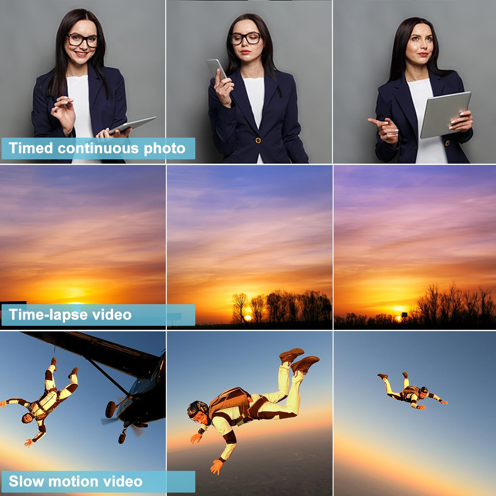 Appareil photo numérique 4K pour la photographie Zoom numérique 16x 48MP Caméras pour YouTube avec WiFi, caméra de vlogging avec objectif grand angle et 2 piles