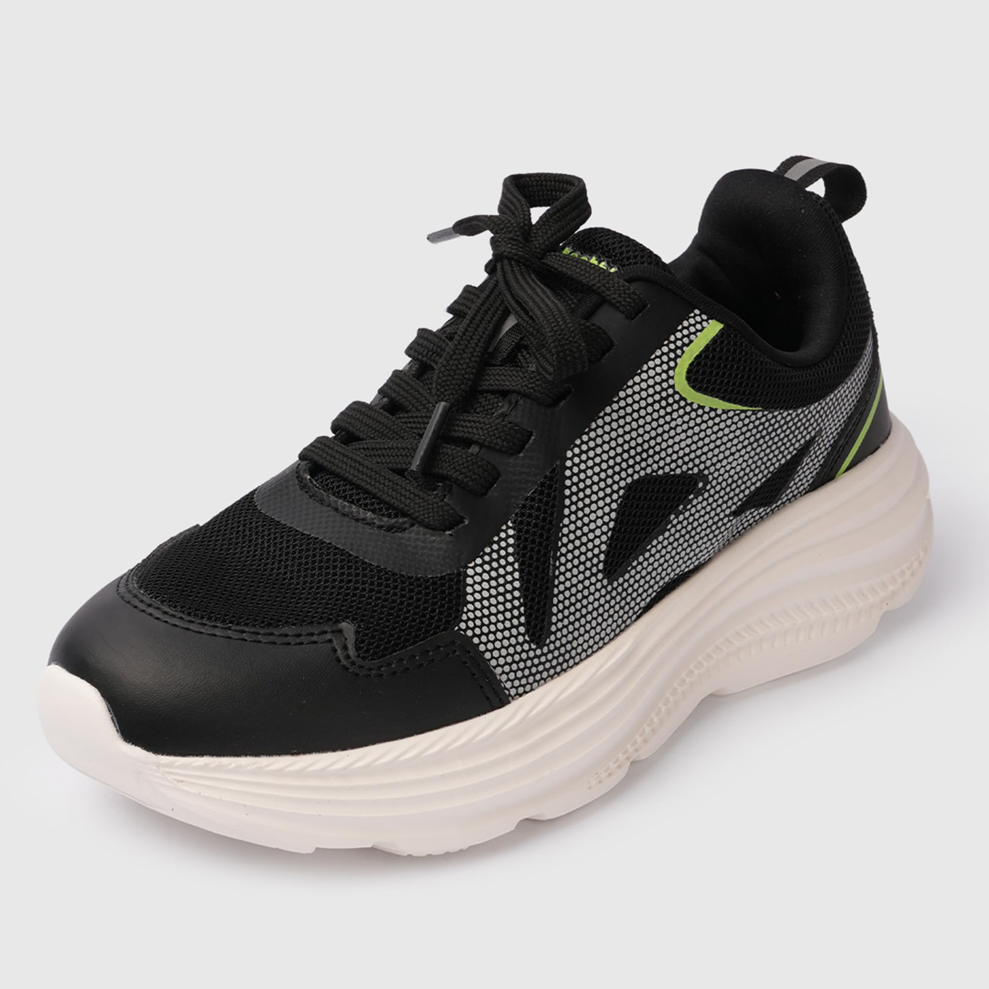 toothless Kids Boys Sport Shoes | Lace-Up Closure | Lightweight & Breathable Fabric | Cushioned Insole | Anti-Slip Sole Sporty Look for Kids Black 3