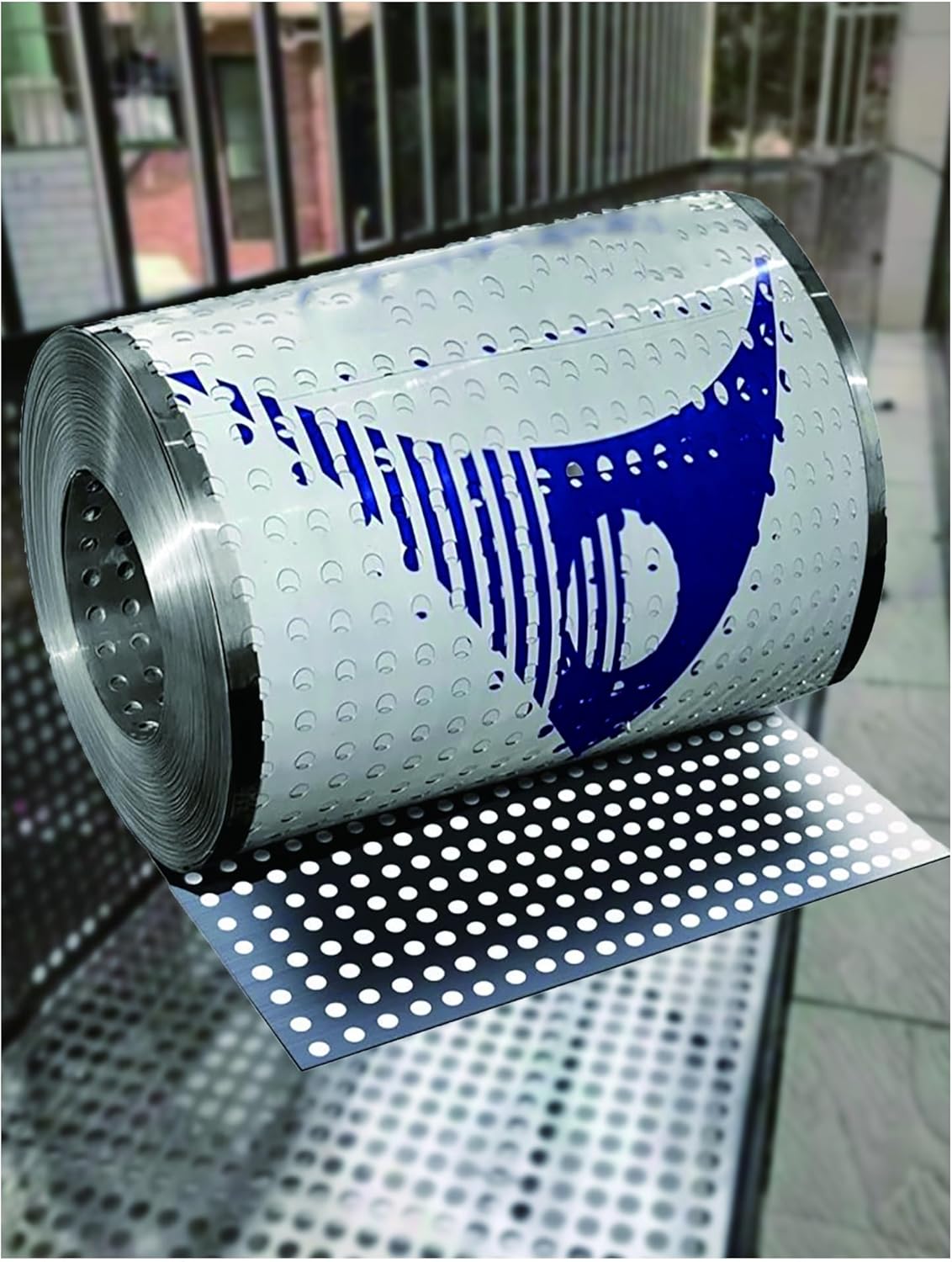 304 Stainless Steel Perforated Sheet, Anti-Theft Window Guard, Leakproof Garden Balcony Fence Panel, Durable Vent Mesh Shield, 80x200cm Punching Plate