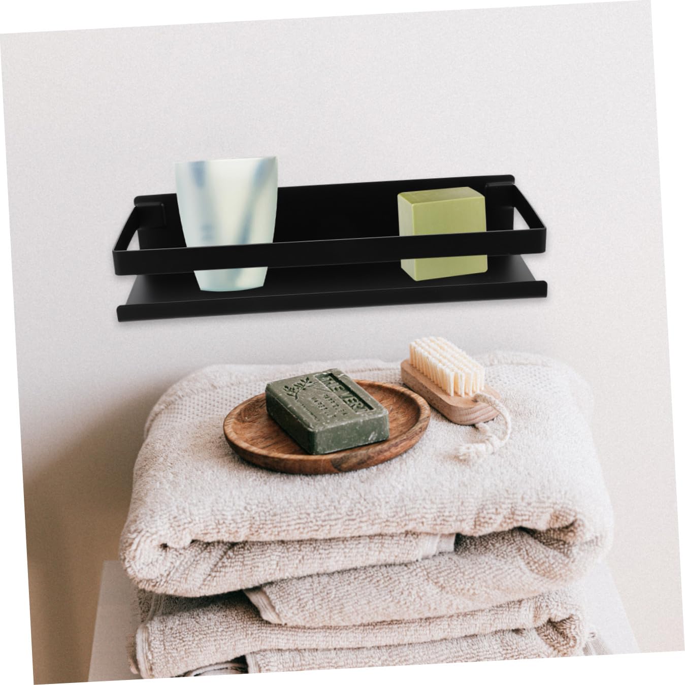Cabilock Estante Flotante de Ducha Organizador de Almacenamiento de Baño para Champú Acondicionador Estante de Acero Inoxidable Montado en La Pared Estantes