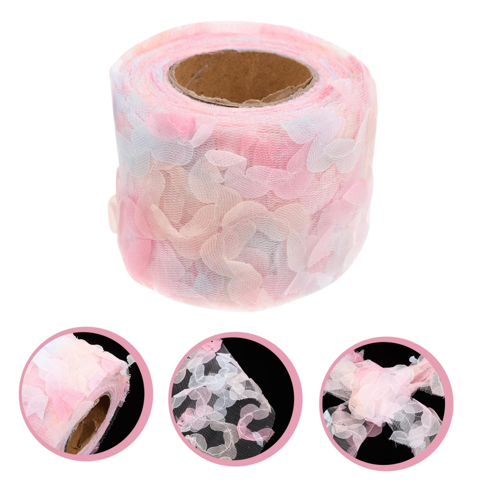 TEHAUX 5rotoli Nastro Decorativo Pizzo Di Garza Per Abbigliamento Accessori Eleganti Per Decorazioni Fai Da Te Yarde