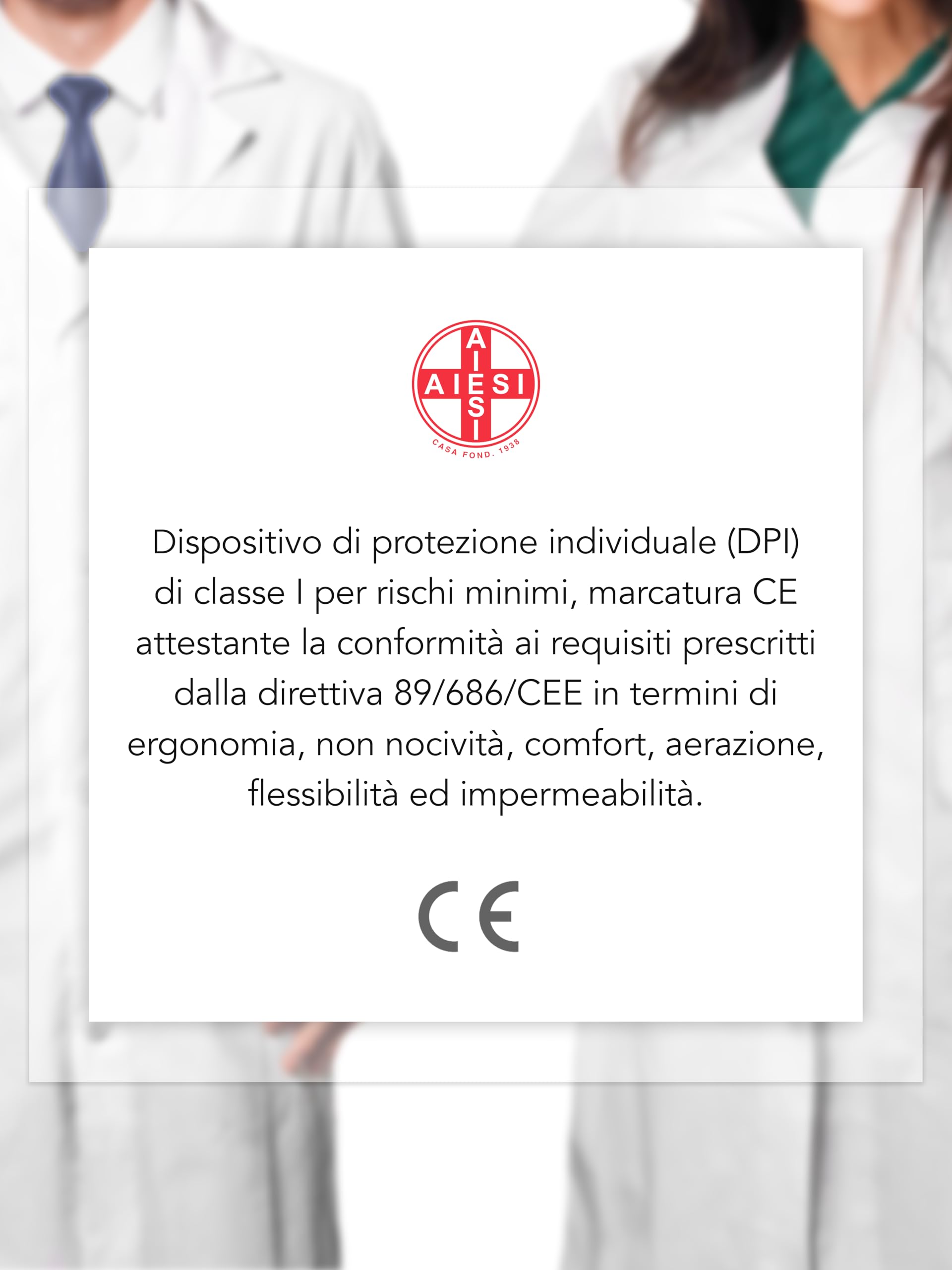 AIESI® Camice medico e da laboratorio per uomo bianco in cotone 100% sanforizzato