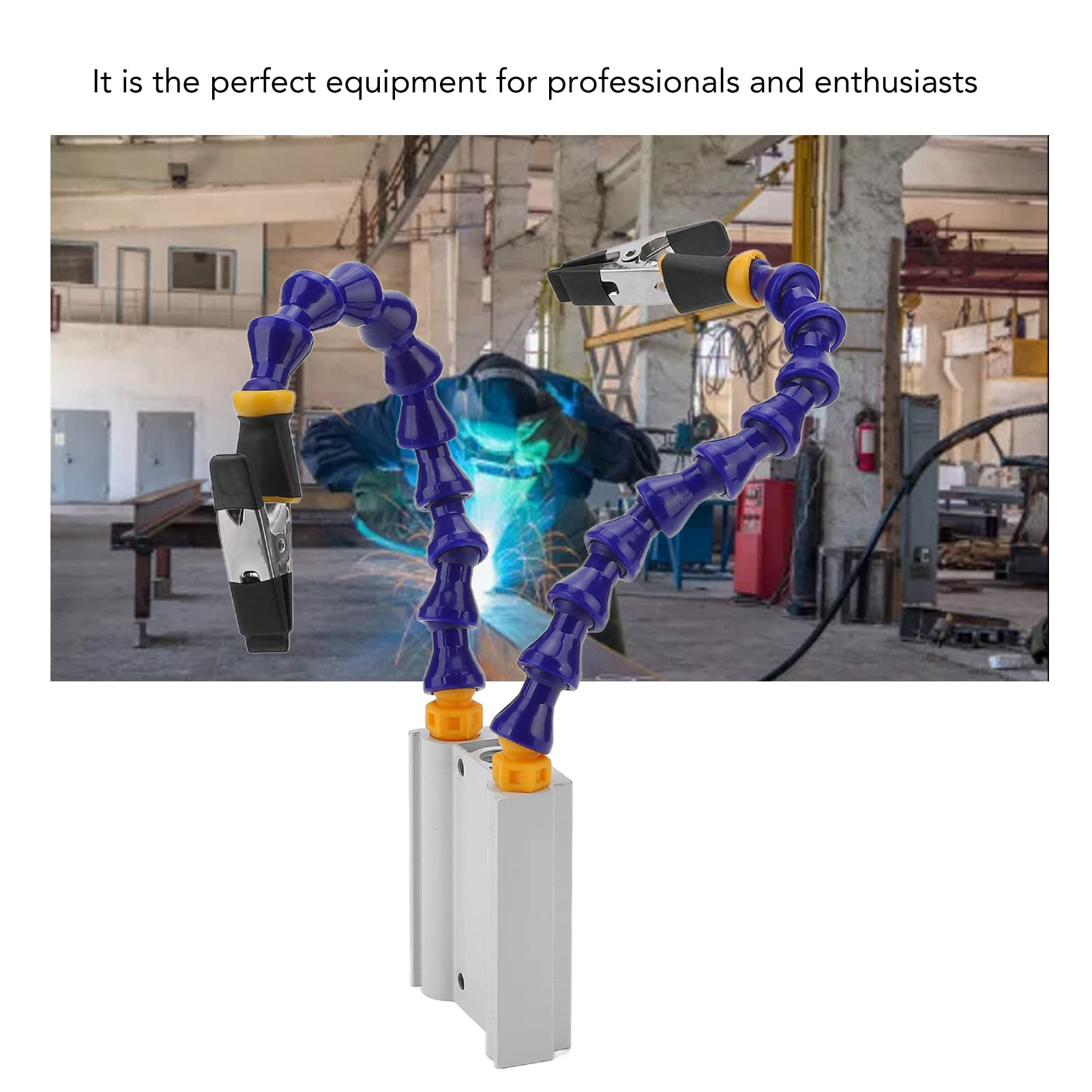 Strumento Di Saldatura Di Terza Mano, Mani Che Aiutano La Saldatura ABS Dispositivo Di Saldatura A Braccio Multiplo Flessibile Ausili Per Saldatura Base In Lega Di Alluminio (2 PZ