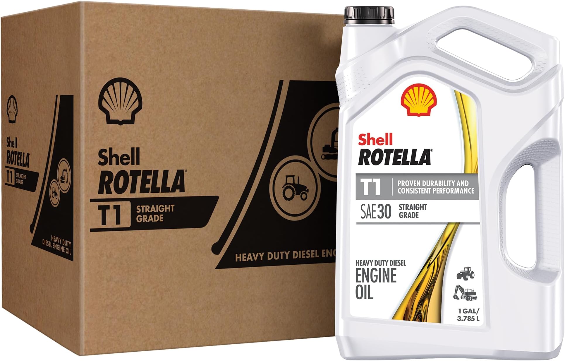 Shell Rotella T1 30 Diesel Engine Oil, 1 Gallon (3 Pack)