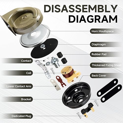 Miniatura 19 de FARBIN Kit de bocina ATV con interruptor basculante, luz LED y arnés, compatible con ATV, UTV, RZR, lado a lado, Dune Buggy, Sportsman, Sand Rail
