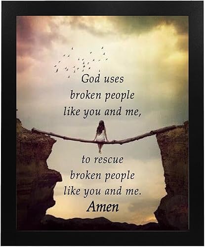Miniatura 6 de "God Use Broken People Like You and Me- Amen"- Spiritual Wall Art- 8x10"- Inspirational Wall Print-Ready to Frame. Home Décor, Office Décor- School