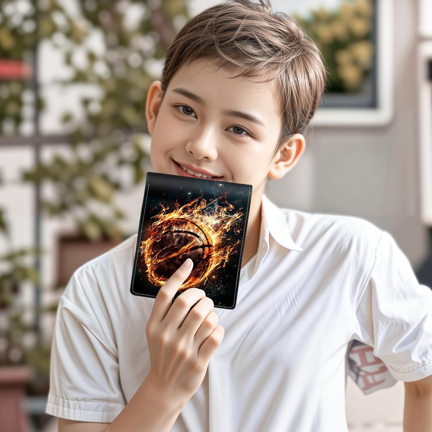 Teen Boys Wallet for Kids - Basketball Kids Wallet for Boys Leather Credit Id Card Cash Holder Rfid Blocking Zipper Cool Funny with Coin Pocket Id Window Bifold Sports Design for Teen Birthday Gifts - Image 6