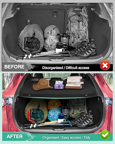 Miniatura 104 de Powerty Cubierta de Carga para Accesorios Kia Sportage 2023-2025 2026, Textura de Lona Cubierta Retráctil para Maletero Trasero de Carga de Equipaje