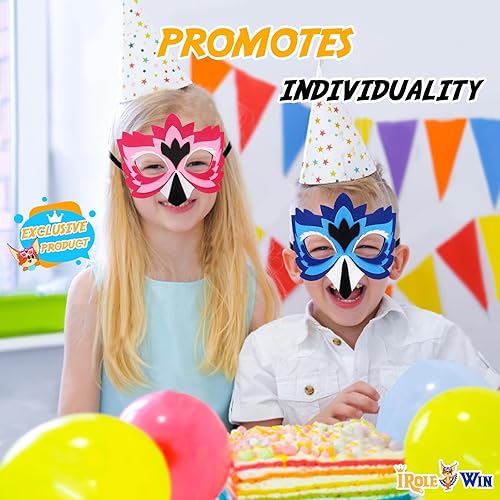 Miniatura 4 de iROLEWIN Disfraz de pájaro de plumas para niños, alas de águila y máscara de pájaro, disfraz para niños pequeños, juego escolar, diversión voladora