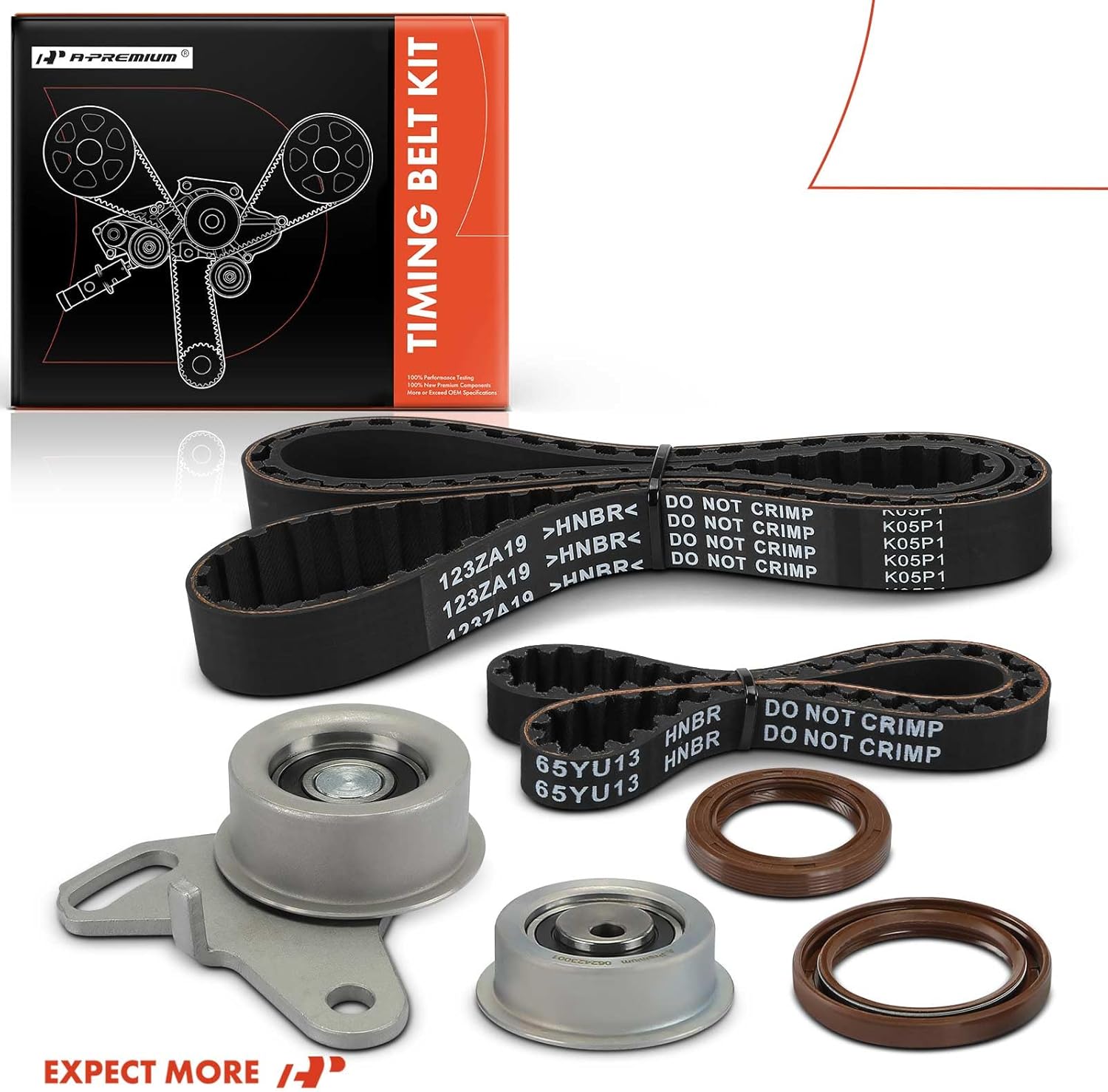 A-Premium Engine Timing Belt Kit Compatible with Dodge & Mitsubishi Cars - Ram 50 1993, Mighty Max 1993-1996 - 2.4L