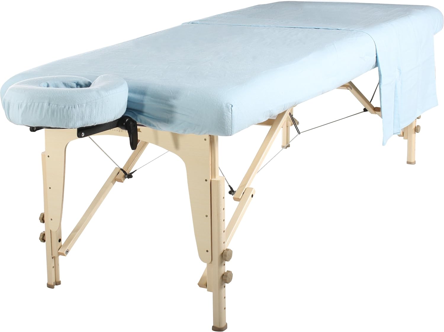Master Massage Table Flannel Sheet Set 3 in 1 Table Cover, Face Cushion Cover, Table Sheet, Sky Blue, 1count : Beauty & Personal Care