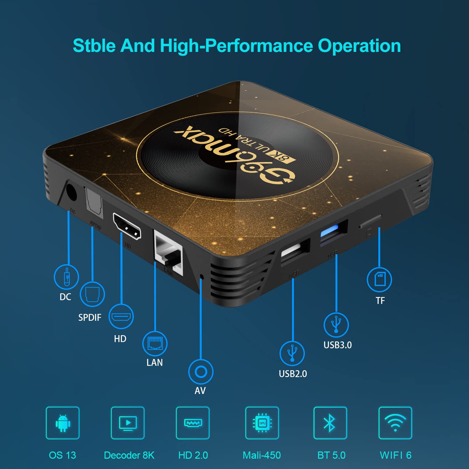 2024 Android 13.0 TV Box, 4 GB Ram 64GB Rom RK3528 Quad-Core 64bit Cortex-A53, 4K HD Wsparcie Wifi6 / 2,4 GHz + 5GHz Dual-Band WiFi/BT 5.0, mini bezprzewodowa klawiatura, 2 GB+16 GB