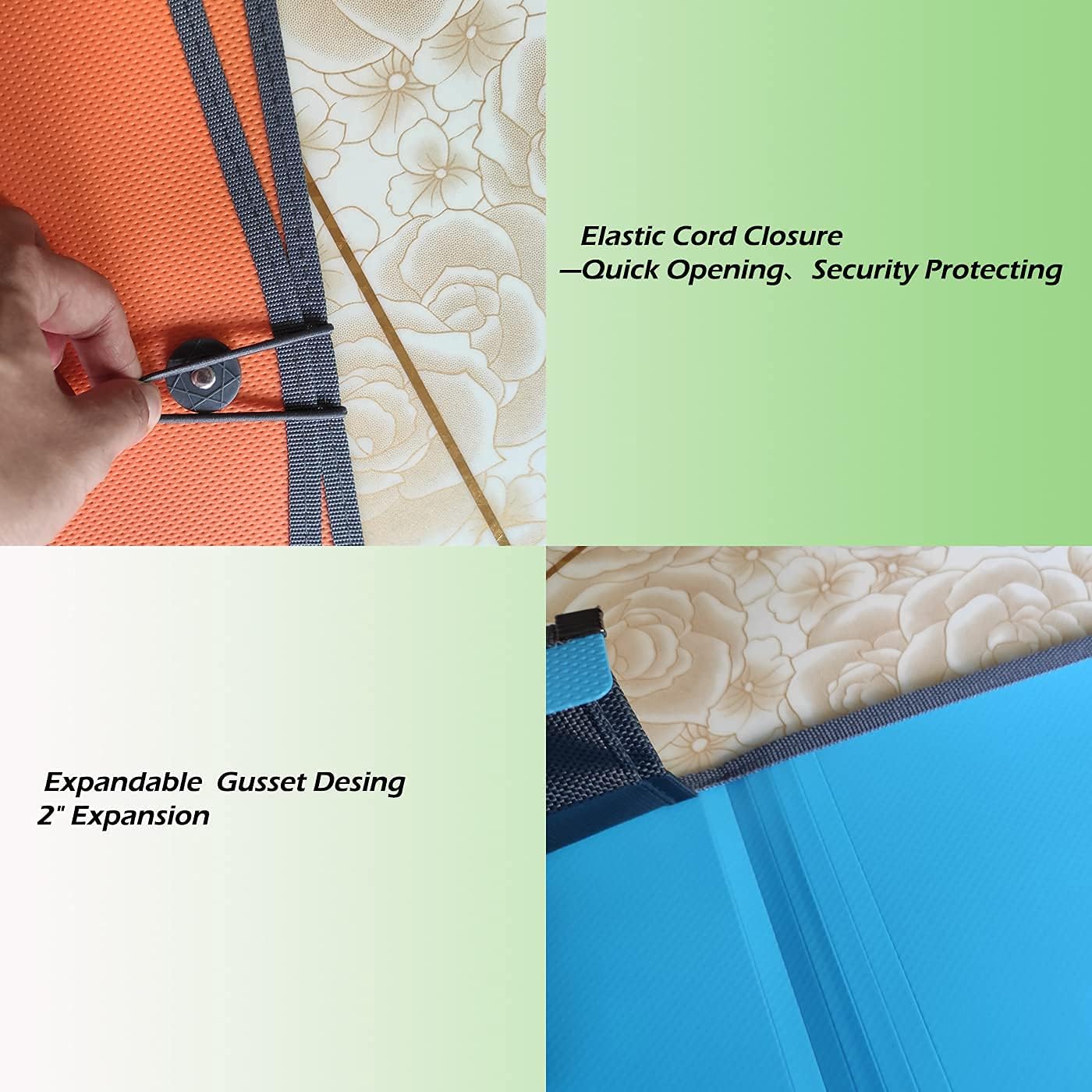 Premium Quality Plastic Expanding File Folder Document Organizer, 3.5" Expansion, A4 Letter Size for Home School Office Organization, 3 Pack image 4