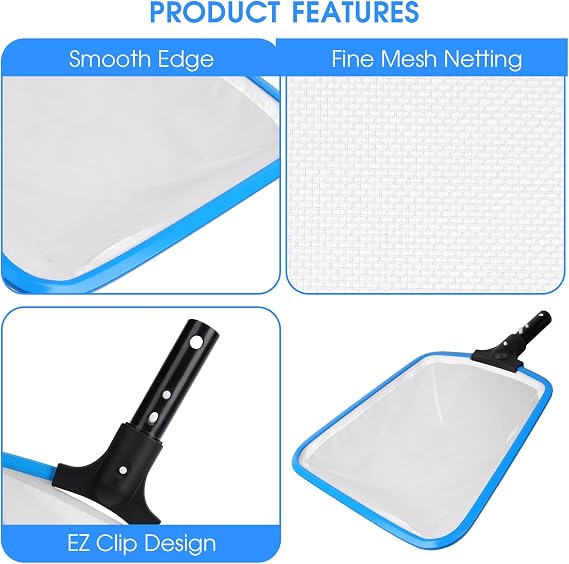 TidyMister 3-Piece Pool Cleaning Kit with 5.7 ft Pole