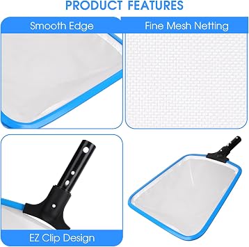 TidyMister 3-Piece Pool Cleaning Kit with 5.7 ft Pole