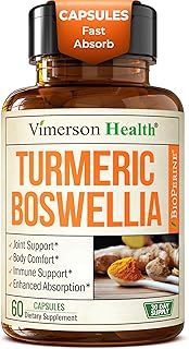 Turmeric Curcumin Supplement with Boswellia Serrata, Ginger Root, Organi...