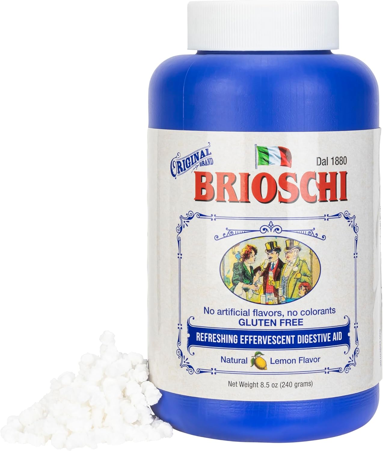 Brioschi - Original Lemon Flavored Effervescent, 8.5 oz. (Pack of 6)