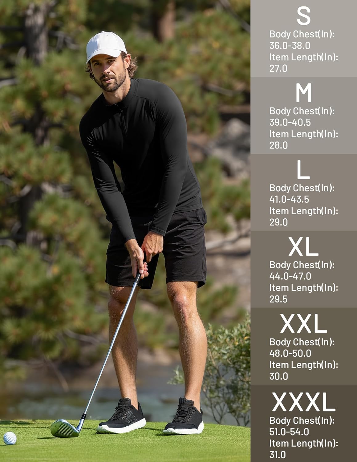 MIER Dry Fit Quarter Zip Pullover for Men, Long Sleeve 1/4 Zip Lightweight Golf Athletic Fishing Shirts (Sun Protection) - Image 6