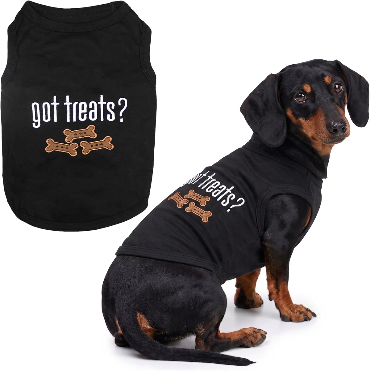 Camisa parisina para perros – Camisas 100% algodón para perros grandes – Ropa negra sin mangas para cachorros – Ropa ligera y transpirable para mascotas – Ropa fresca y elegante para perros – Camisetas elásticas para perros