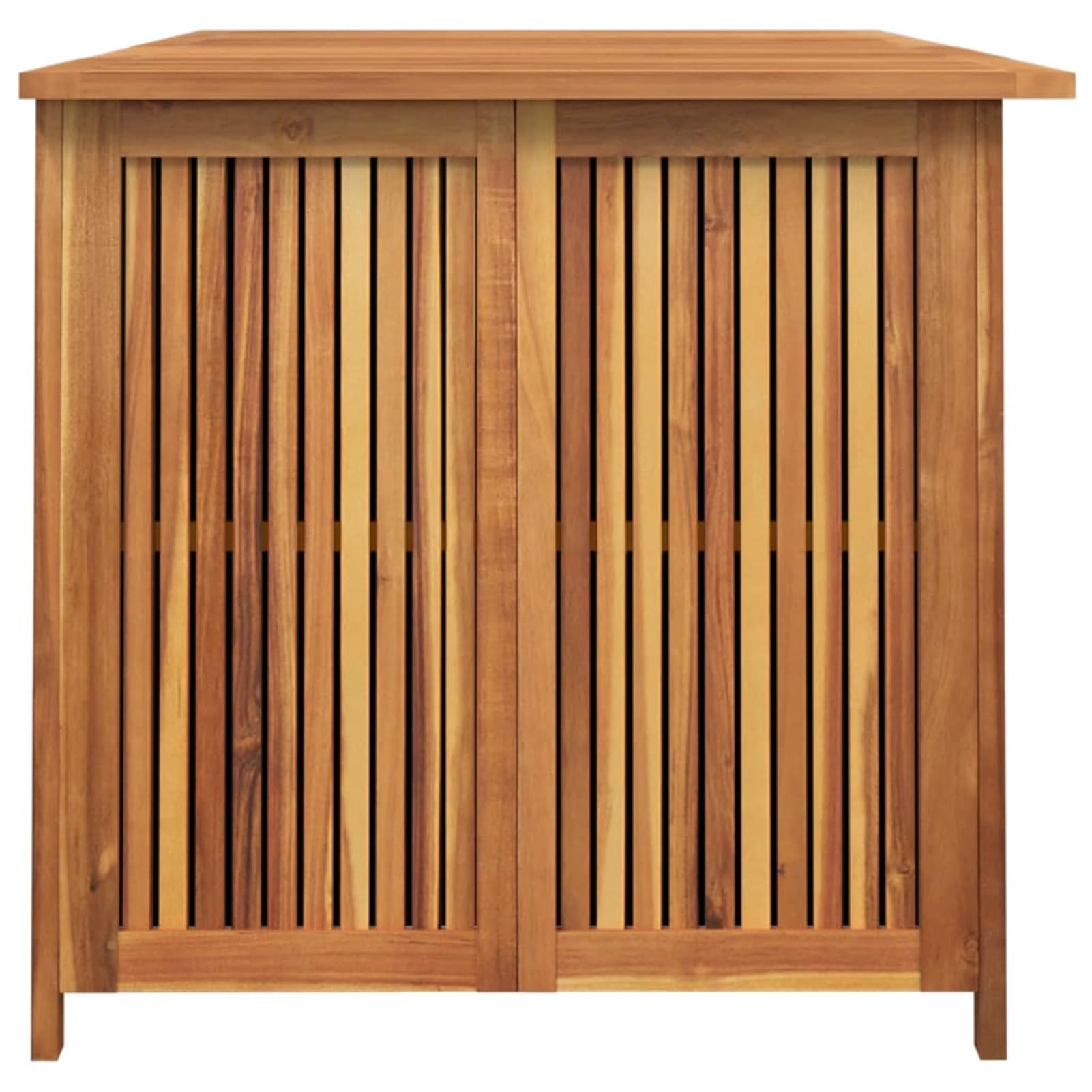 IKAYAA Gartenbox Wasserdicht XXL Akazien-Massivholz Auflagenbox Wetterfest Kissenbox Werkzeugkasten Gerätebox Gartentruhe Holz 150 x 80 x 75 cm