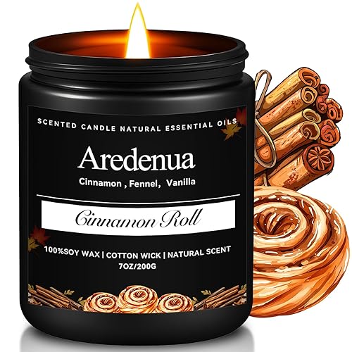 Cinnamon Roll Candle – Warm Holiday Cinnamon Aroma - Cozy