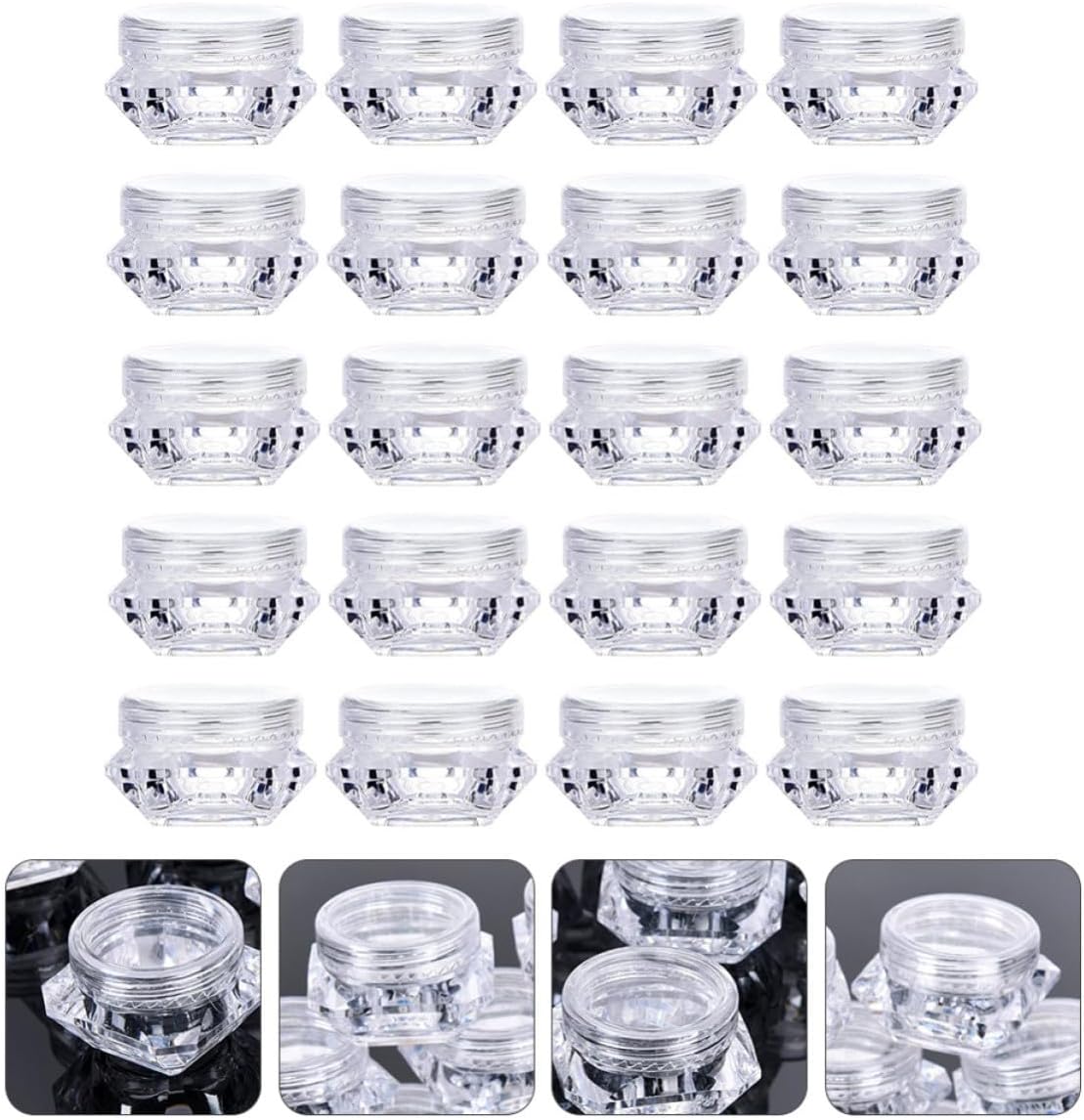 32pcs 5g Light Cosmetic Jars for Makeup Storage, Leakproof and Compact Ps Cream Containers for Travel and DIY Samples