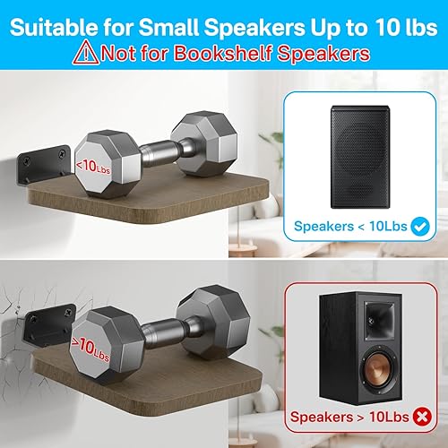 Miniatura 3 de Par de estantes traseros para altavoces Samsung, Roku, Sony, JBL, Vizio, LG, soportes de pared para altavoces Samsung, Roku, Sony, JBL, Vizio, LG,
