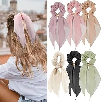 Amazon.com : 6 Pcs Scrunchies and Hair Accessories: Chiffon
