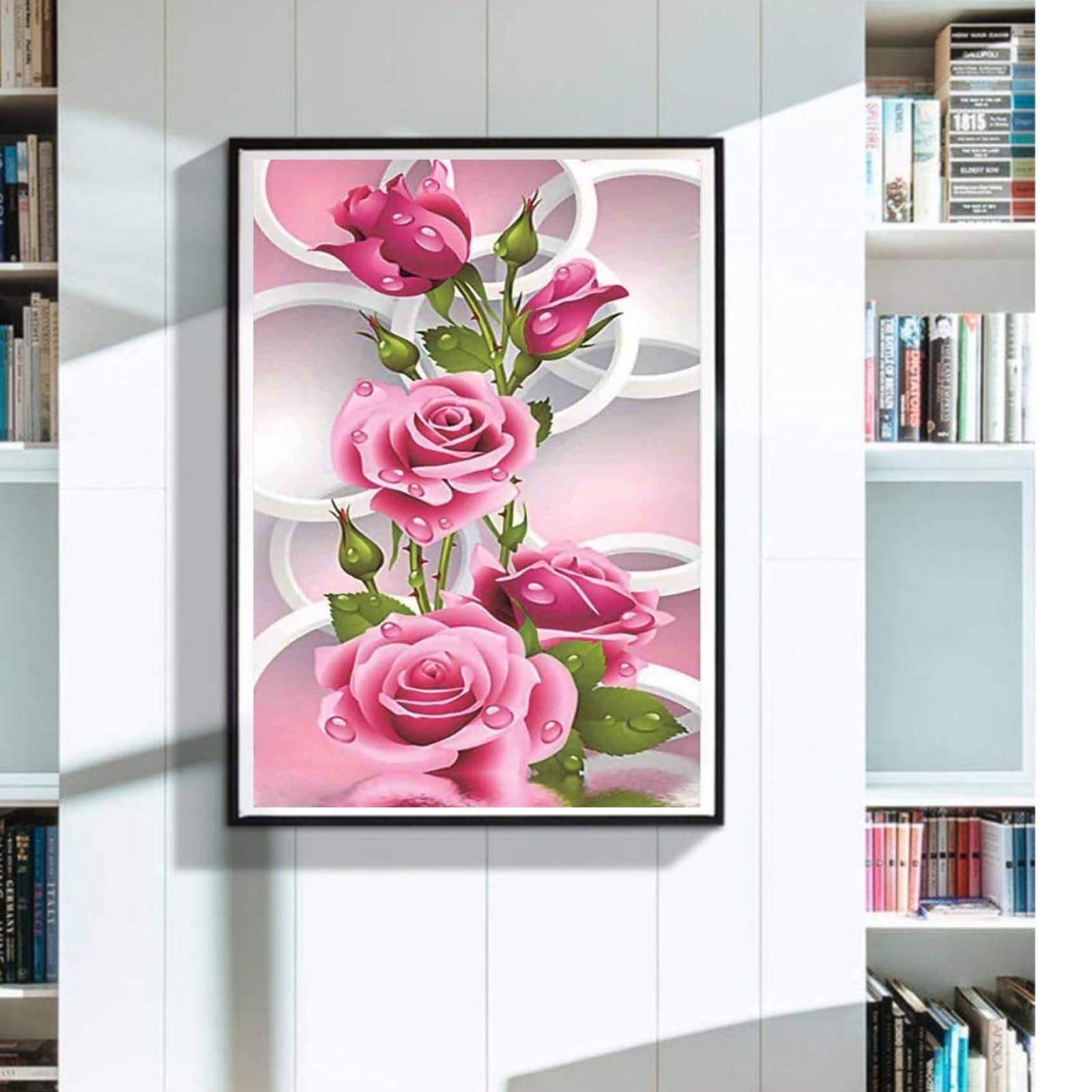 Kit Peinture Diamant 5D Adulte | Tableaux Fleurs, Animaux, Chats, Paysages | Art DIY Décoration Murale | Pierres Rondes Complètes
