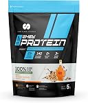 Limitless Pharma Pure Poudre de protéines de lactosérum 23g Protéines concentrées de lactosérum 6g BCAAs-Bow Sugar, faible teneur en glucides, faible taux de lactose, sans gluten 65 Services, 5LB (Vanille lisse)