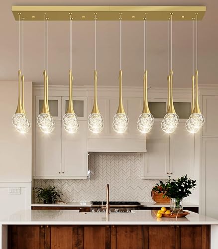 Miniatura 4 de 16 luces moderna Glam lámpara de cristal para techo alto LED regulable luz colgante para escalera, vestíbulo, entrada, sala de estar, lámpara de