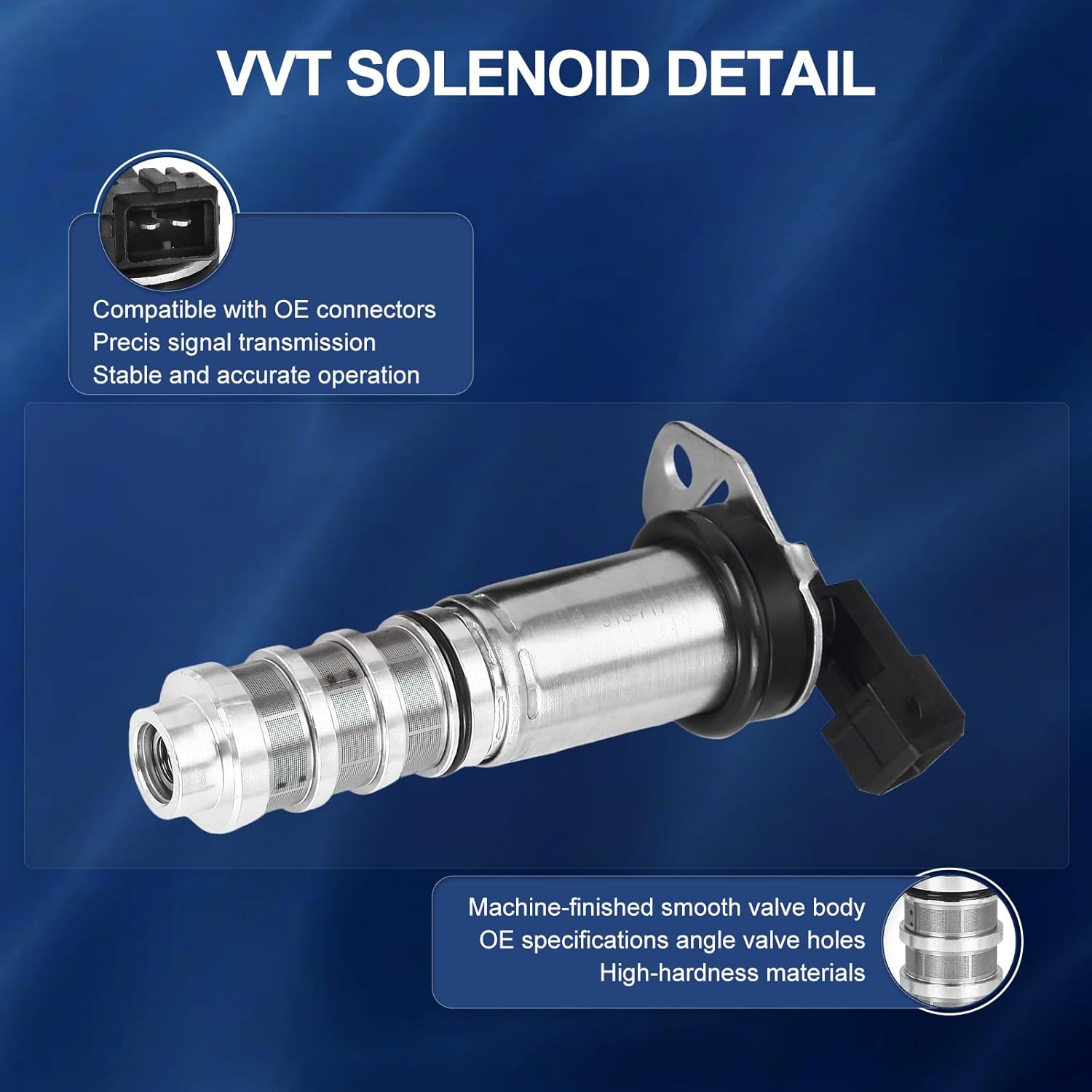 Engine Variable Valve Timing VVT Solenoid Replacement for BMW X3 X4 X5 X6 135i 135is 335i 435i 535i 550i 640i 650i 740i 750i X3 X5 X6 M3 M4 M5 M6 2 PCS OE 11368605123