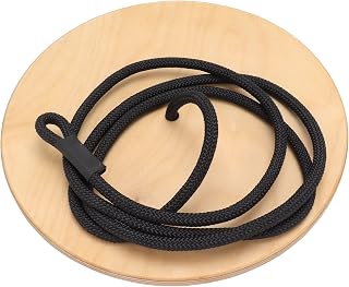 Disc Rope Swing, Round Platform 440.9lb Load Bearing Climbing Rope Tree Swing Adjustable 78.7in Safe for Outdoor