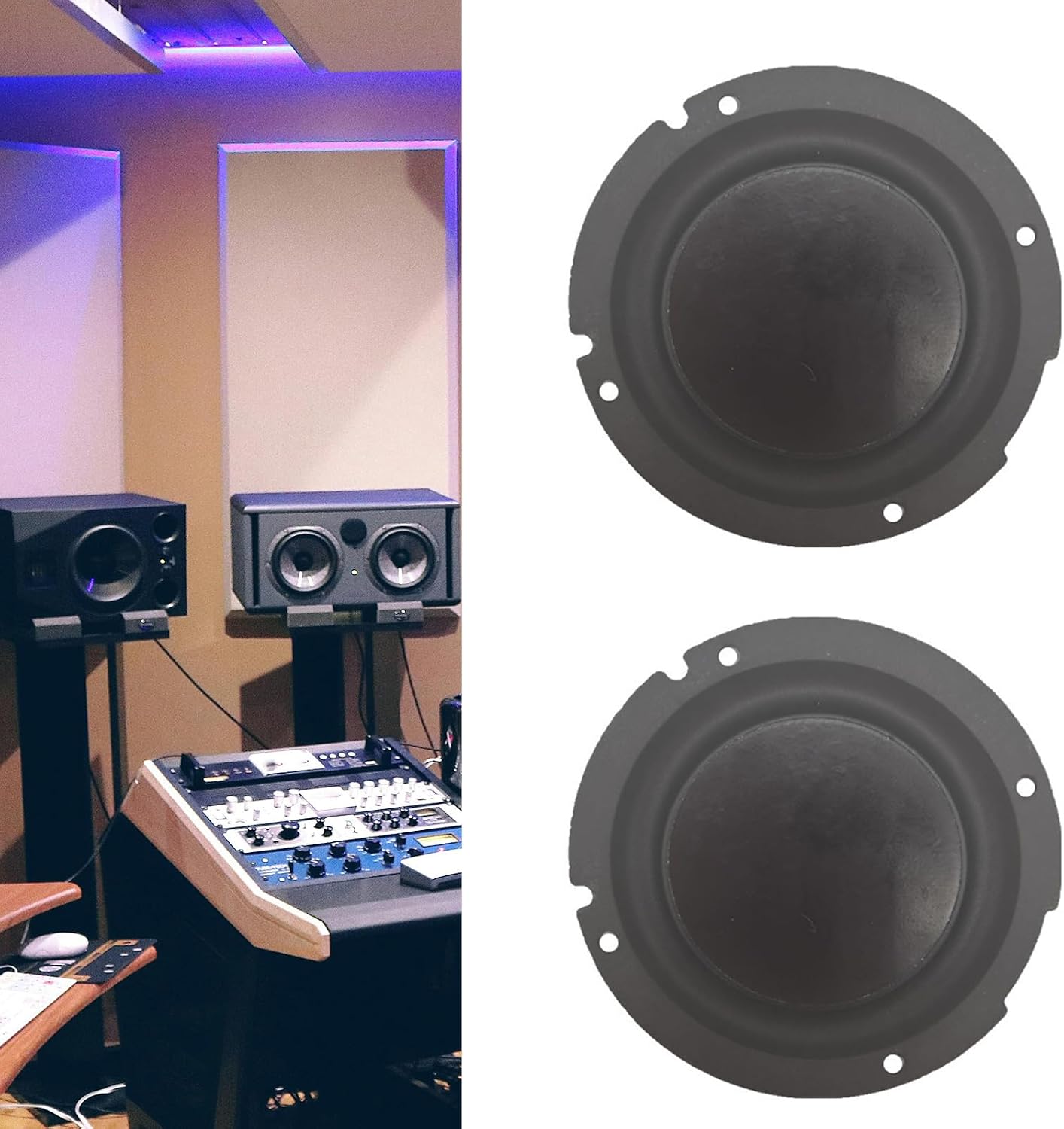 2Pcs 57MM Passive Radiator Subwoofer Speakers Vibrations Membrane Bass Radiator Rubber Woofers for Speakers Systems