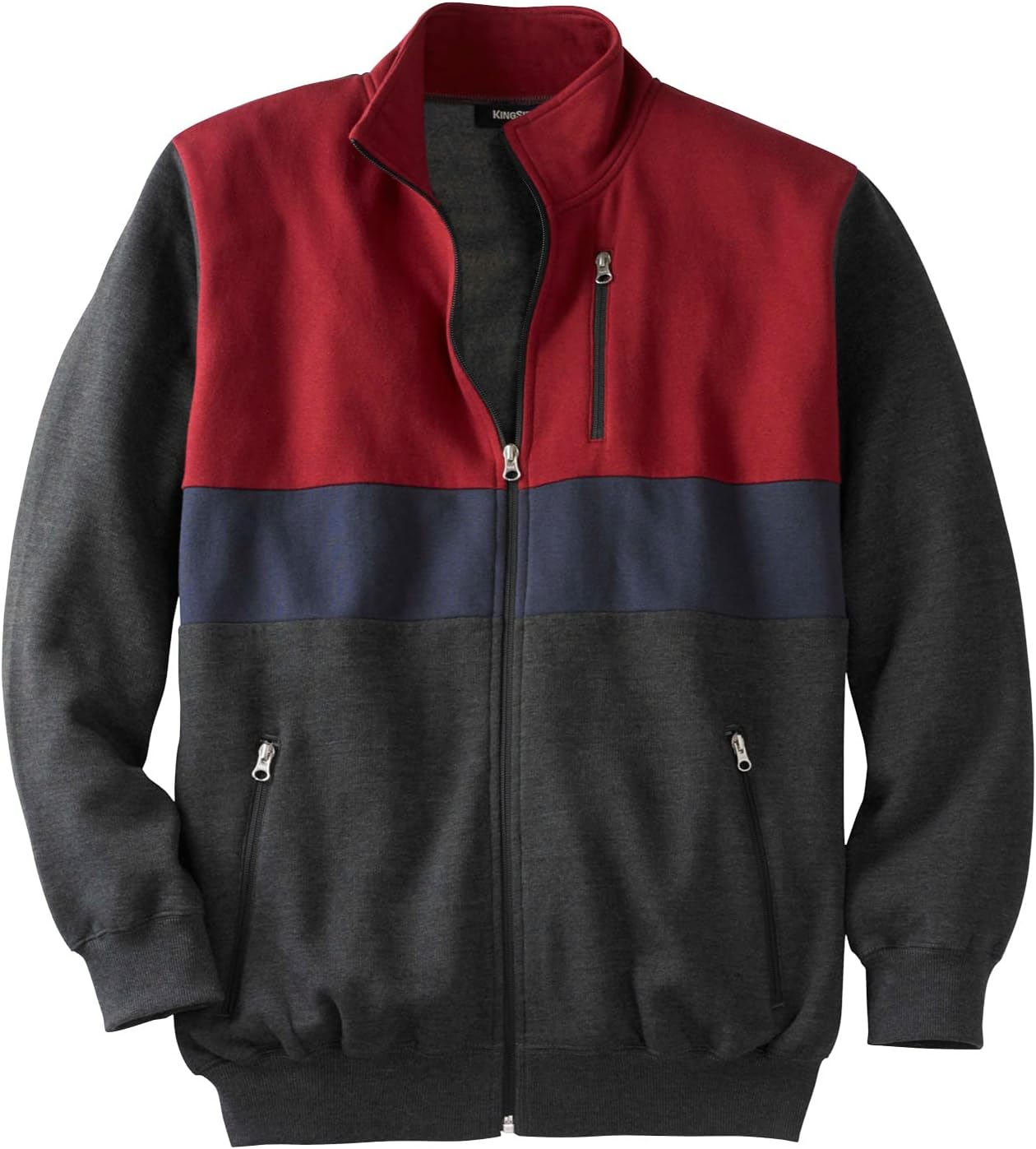 KingSize Men's Big & Tall Full-Zip Fleece Jacket