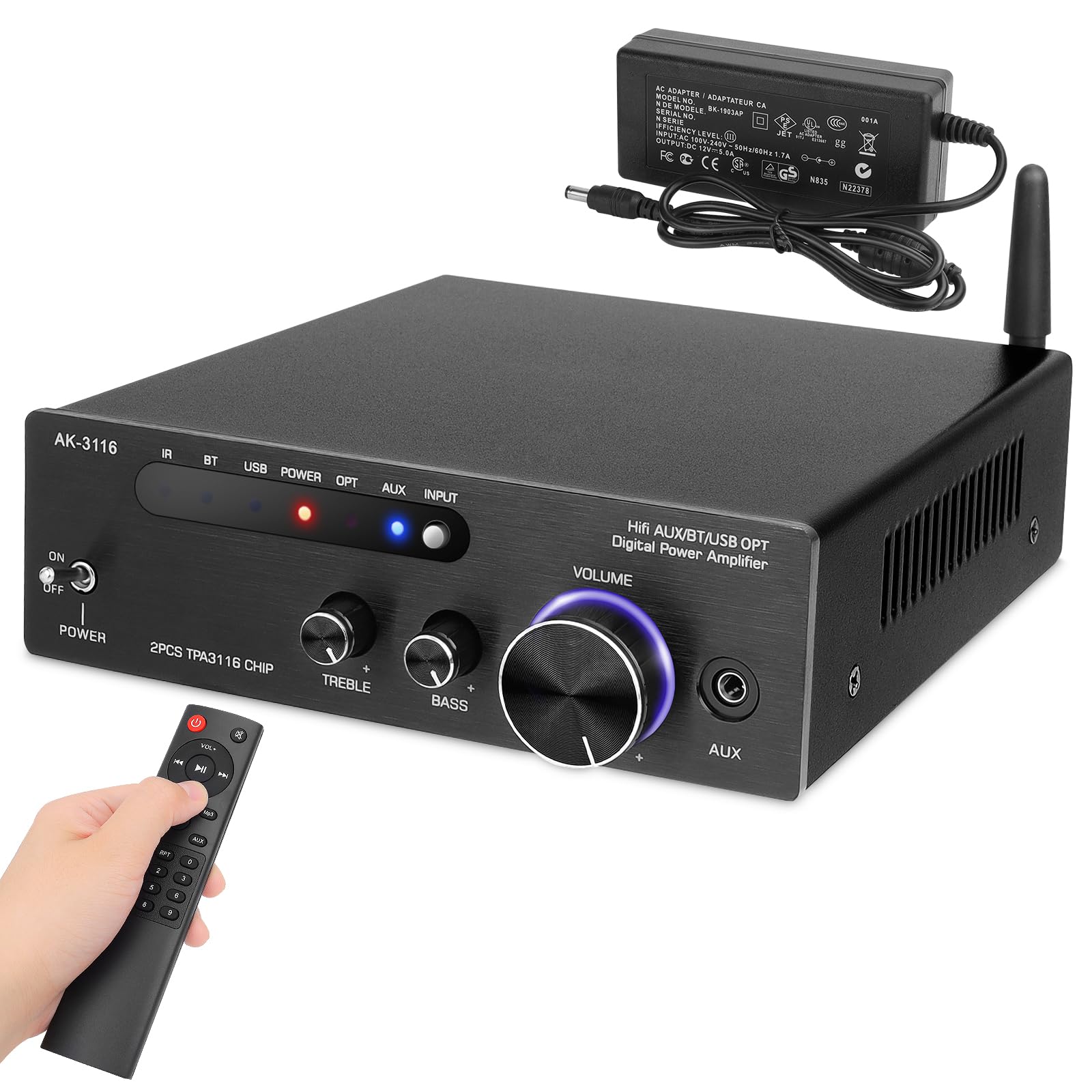 Amazon.co.jp: Bluetooth パワーアンプ 5.0 HiFi ステレオ