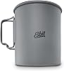 Esbit 750ml 25 oz Ultralight Titanium Cooking Pot with Hinged Grip and Mesh Stow Bag