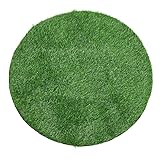 Alipis Schachtdeckel-dekorationsrasen Kunstrasenteppich Im Freien Grasteppich Für Den Garten