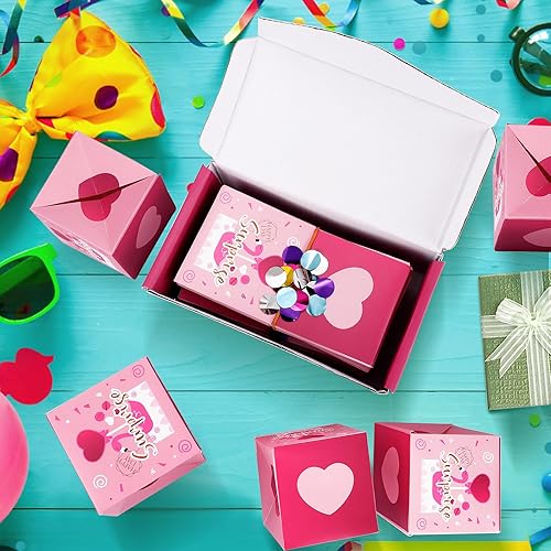 Miniatura 5 de ORLIGHT Caja de regalo sorpresa con explosión para dinero, caja de regalo sorpresa explosiva con confeti, caja de regalo de explosión en efectivo