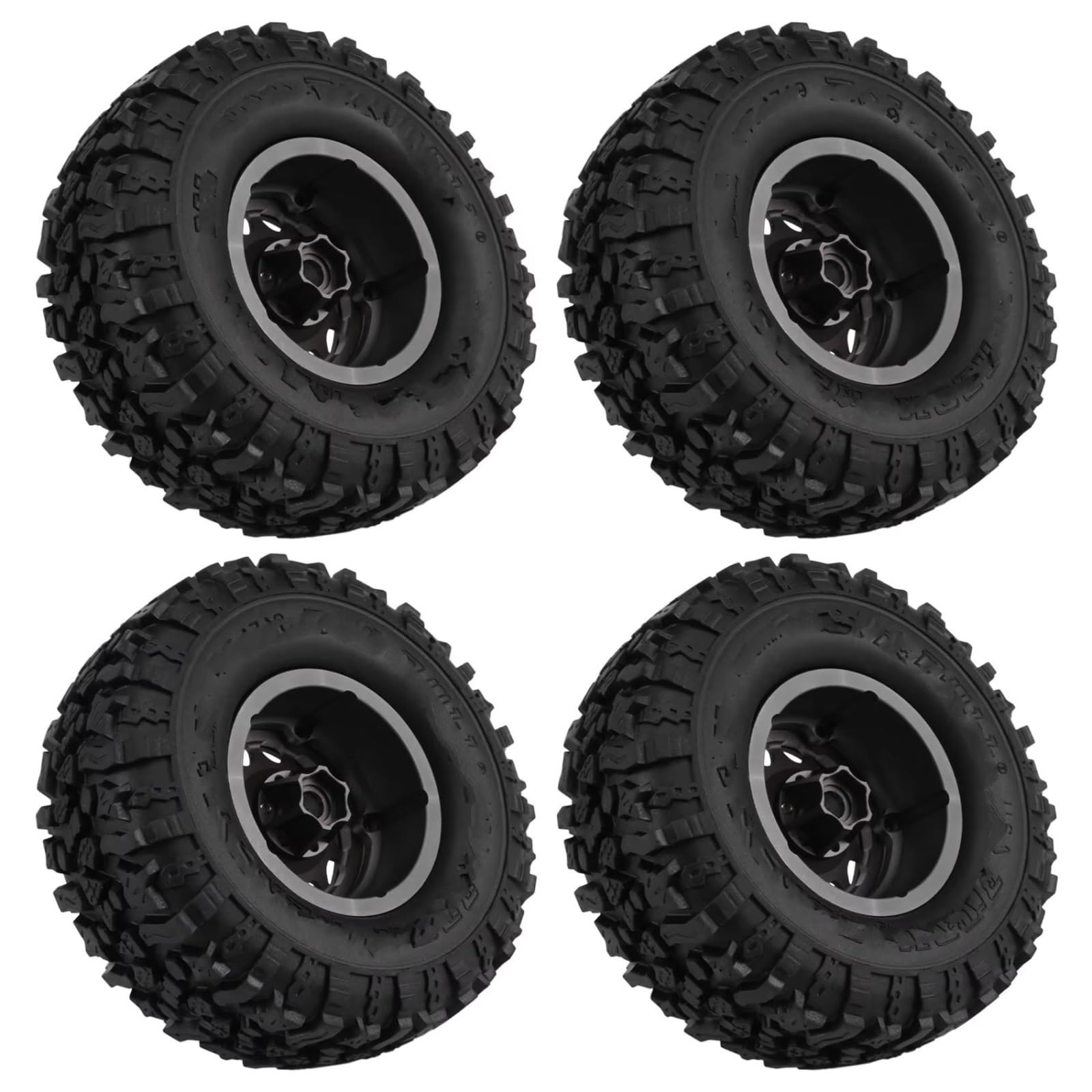 Compatibile Con Traxxas Per TRX4 Per TRX6 Per Axial Per SCX10 RR10 1/10 RC Crawler Car Parts 4 Pezzi In Metallo 2.2 Beadlock Cerchioni Pneumatici Set Accessori RC
